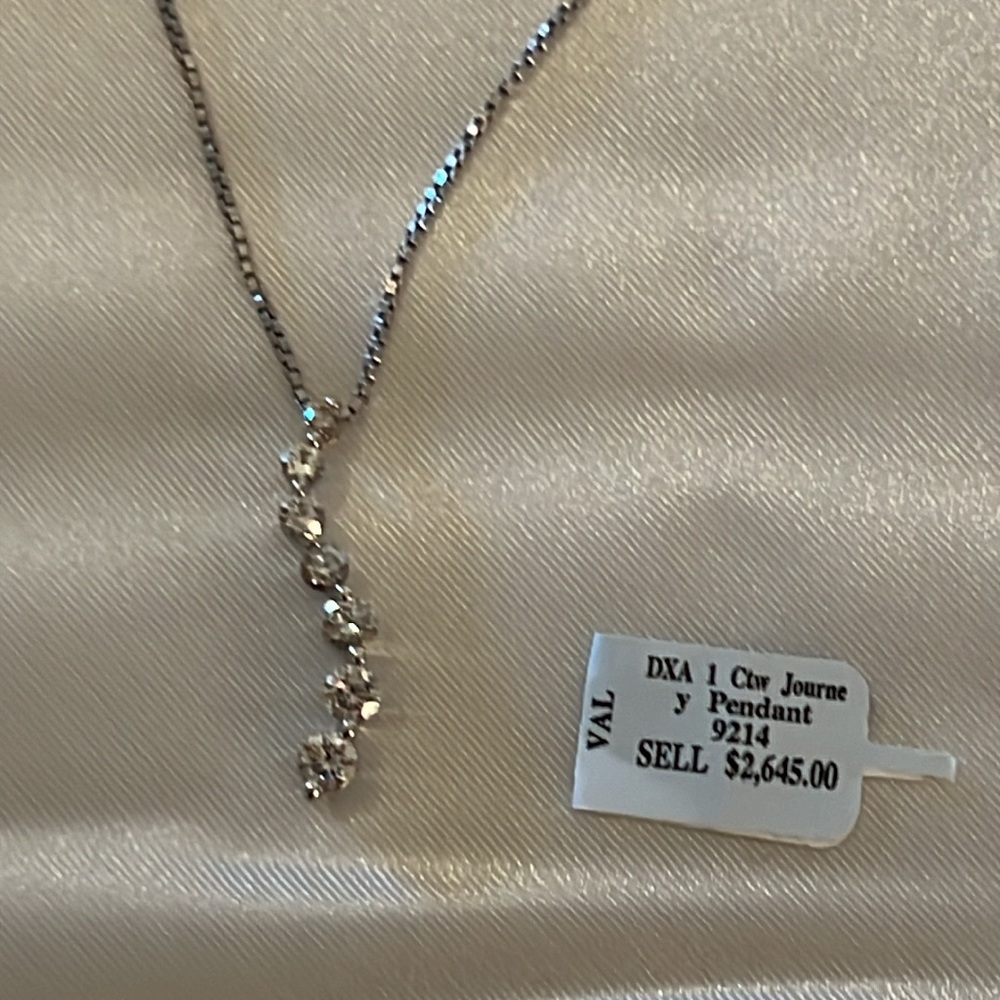 Diamond journey pendant w/chain